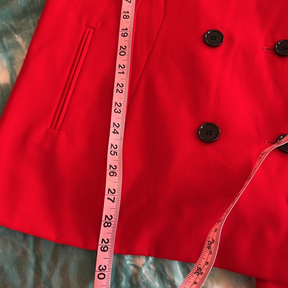 Escada For Neiman Marcus Red Double Breasted Wool… - image 7